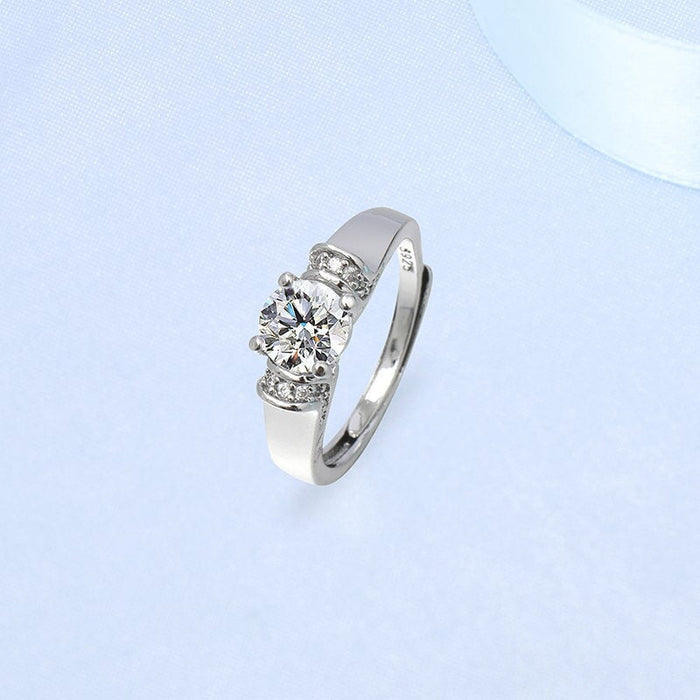 Wholesale Sterling Silver Jewelry Copper Zircon Four Prong Rings JDC-RS-BLX067 Rings 宝来兴 Wholesale Jewelry JoyasDeChina Joyas De China