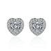 Wholesale Sterling Silver Jewelry Copper Zircon Heart Earrings JDC-ES-BLX063 Earrings 宝来兴 Wholesale Jewelry JoyasDeChina Joyas De China