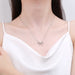Wholesale Sterling Silver Jewelry copper zircon necklaces JDC-NE-BLX023 Necklaces 宝来兴 Wholesale Jewelry JoyasDeChina Joyas De China