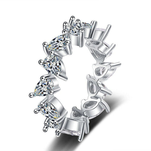 Wholesale Sterling Silver Jewelry Copper Zircon Rings JDC-RS-BLX058 Rings 宝来兴 white 6 Wholesale Jewelry JoyasDeChina Joyas De China