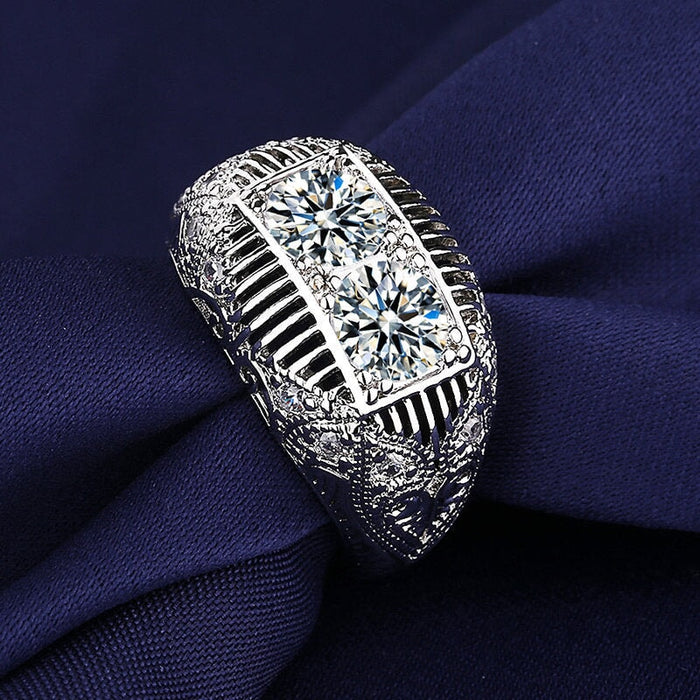Wholesale Sterling Silver Jewelry Copper Zircon Rings JDC-RS-BLX060 Rings 宝来兴 Wholesale Jewelry JoyasDeChina Joyas De China