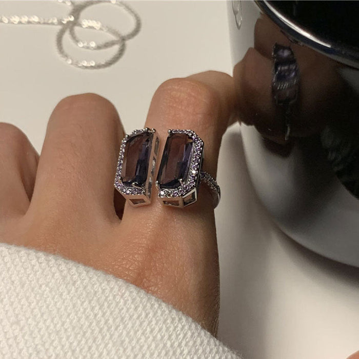 Wholesale Sterling Silver Jewelry Deconstructed Cut Zircon Rings JDC-RS-JianM015 Rings 简漫 Wholesale Jewelry JoyasDeChina Joyas De China