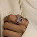 Wholesale Sterling Silver Jewelry Deconstructed Cut Zircon Rings JDC-RS-JianM015 Rings 简漫 pink adjustable Wholesale Jewelry JoyasDeChina Joyas De China