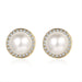 Wholesale Sterling Silver Jewelry pearl inlaid zircon silver earrings JDC-ES-BLX023 Earrings 宝来兴 Wholesale Jewelry JoyasDeChina Joyas De China