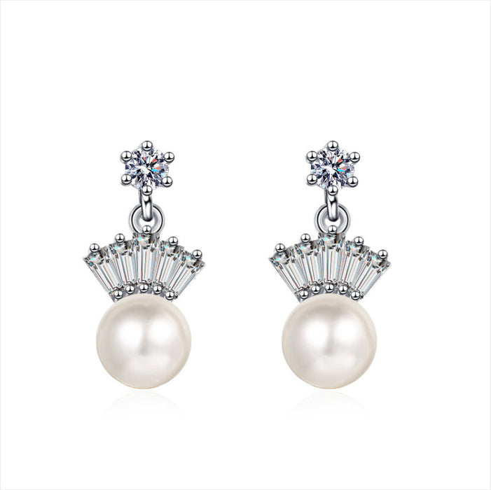 Wholesale Sterling Silver Jewelry pearl silver earrings JDC-ES-BLX035 Earrings 宝来兴 A Wholesale Jewelry JoyasDeChina Joyas De China
