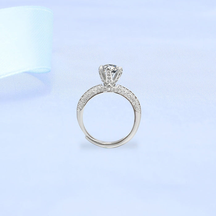 Wholesale Sterling Silver Jewelry Plated White Copper Zircon Rings JDC-RS-BLX071 Rings 宝来兴 Wholesale Jewelry JoyasDeChina Joyas De China
