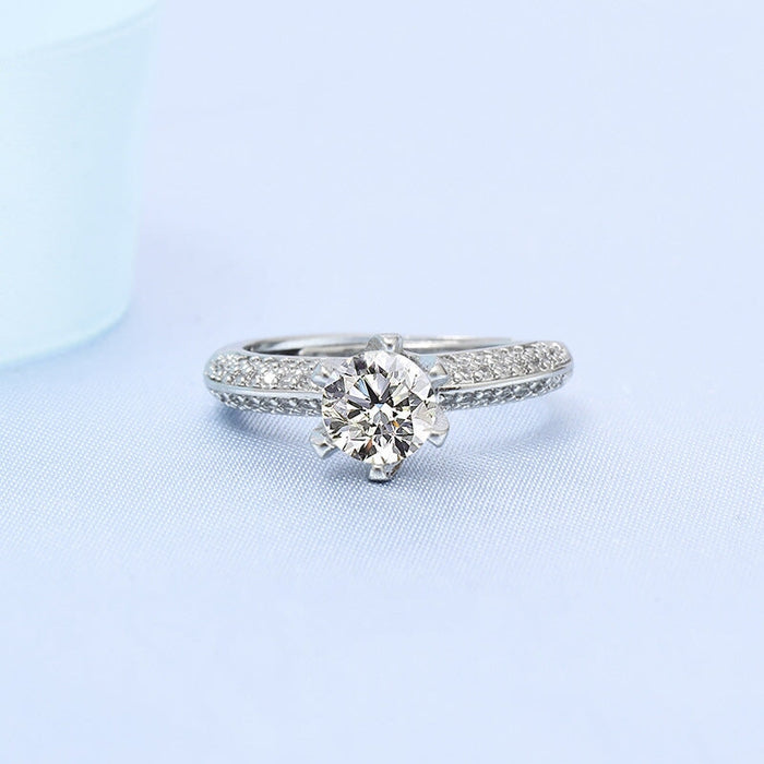 Wholesale Sterling Silver Jewelry Plated White Copper Zircon Rings JDC-RS-BLX071 Rings 宝来兴 Wholesale Jewelry JoyasDeChina Joyas De China