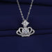 Wholesale Sterling Silver Jewelry Plating Copper Rhinestone Zircon Crown Necklace JDC-NE-BLX048 Necklaces 宝来兴 Wholesale Jewelry JoyasDeChina Joyas De China