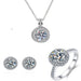 Wholesale Sterling Silver Jewelry S925 Copper Necklace Ring Set JDC-NE-BLX002 Necklaces 宝来兴 set Wholesale Jewelry JoyasDeChina Joyas De China