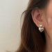 Wholesale Sterling Silver Jewelry s925 heart-shaped earrings JDC-ES-JianM007 Earrings 简漫 Wholesale Jewelry JoyasDeChina Joyas De China