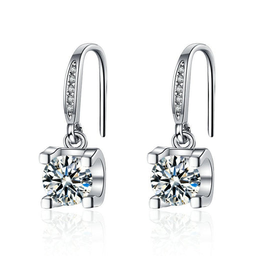 Wholesale Sterling Silver Jewelry S925 Zircon Copper Earrings JDC-ES-BLX055 Earrings 宝来兴 Wholesale Jewelry JoyasDeChina Joyas De China