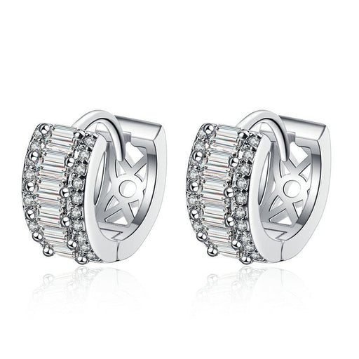 Wholesale Sterling Silver Jewelry S925 Zircon Copper Earrings JDC-ES-BLX056 Earrings 宝来兴 Wholesale Jewelry JoyasDeChina Joyas De China