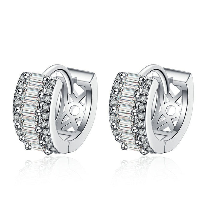Wholesale Sterling Silver Jewelry S925 Zircon Copper Earrings JDC-ES-BLX056 Earrings 宝来兴 A Wholesale Jewelry JoyasDeChina Joyas De China