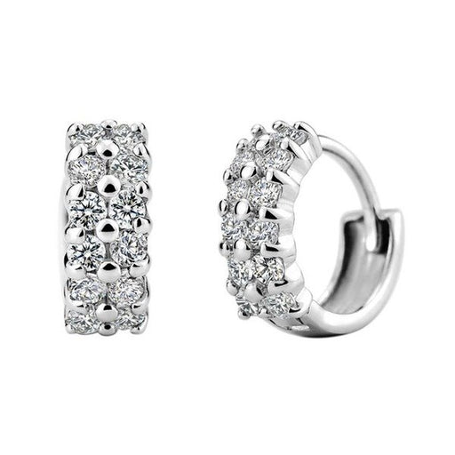 Wholesale Sterling Silver Jewelry Zircon Earrings JDC-ES-JianM010 Earrings 简漫 Wholesale Jewelry JoyasDeChina Joyas De China