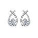 Wholesale Sterling Silver Jewelry Zircon Needle Earrings JDC-ES-QLX005 Earrings 巧兰轩 white Wholesale Jewelry JoyasDeChina Joyas De China