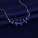 Wholesale Sterling Silver Jewelry Zircon S925 Silver Copper Necklace JDC-NE-BLX003 Necklaces 宝来兴 blue Wholesale Jewelry JoyasDeChina Joyas De China