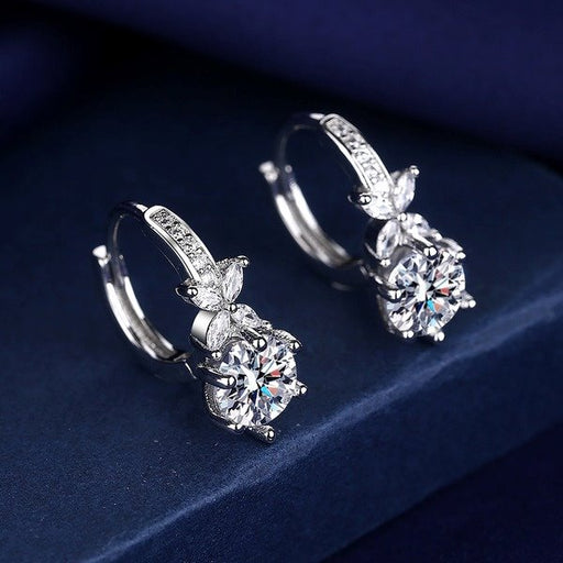 Wholesale Sterling Silver Jewelry zircon silver earrings JDC-ES-BLX030 Earrings 宝来兴 Wholesale Jewelry JoyasDeChina Joyas De China