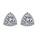 Wholesale Sterling Silver Jewelry Zircon Triangle Silver Earrings JDC-ES-BLX022 Earrings 宝来兴 Wholesale Jewelry JoyasDeChina Joyas De China