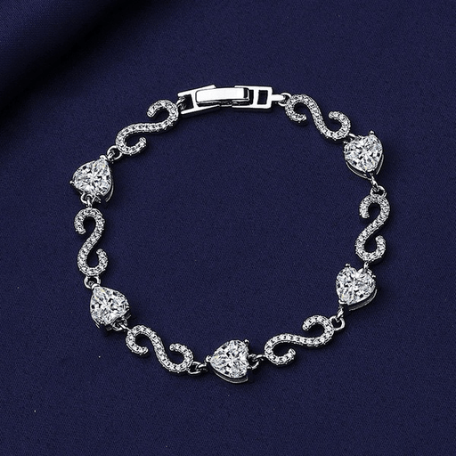 Wholesale sterling silver zircon bracelet JDC-BT-BLX001 Bracelet 宝来兴 Wholesale Jewelry JoyasDeChina Joyas De China