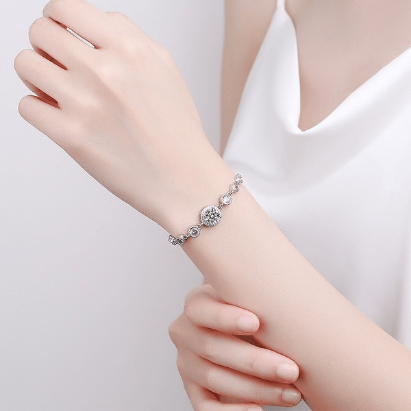 Wholesale sterling silver zircon bracelet JDC-BT-BLX003 Bracelet 宝来兴 Wholesale Jewelry JoyasDeChina Joyas De China