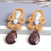 Wholesale Stone Line Rhinestone Alloy Earrings JDC-ES-SK090 Earrings 深刻 Wholesale Jewelry JoyasDeChina Joyas De China