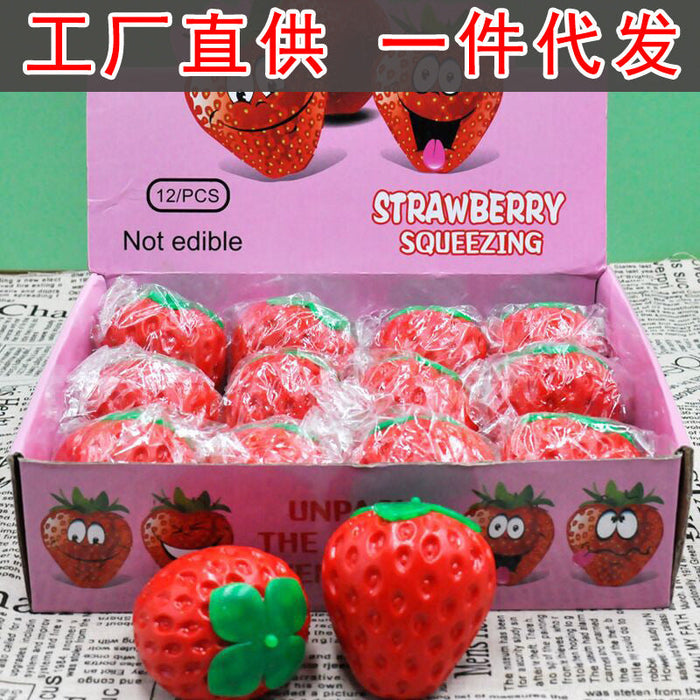 Wholesale Strawberry TPR Decompression Children's Play SolutionJDC-FT-Yinn002 fidgets toy 银牛 Strawberry Pinch Wholesale Jewelry JoyasDeChina Joyas De China