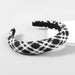 Wholesale striped fabric sponge headband JDC-HD-JL037 Headband JoyasDeChina black Wholesale Jewelry JoyasDeChina Joyas De China