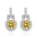 Wholesale studded with zirconium oval tasseled silver earrings JDC-ES-BZ005 Earrings 标志 yellow Wholesale Jewelry JoyasDeChina Joyas De China