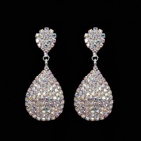 Wholesale studded zirconium silver plated earrings JDC-ES-ZHONGW013 Earrings 众薇 Wholesale Jewelry JoyasDeChina Joyas De China