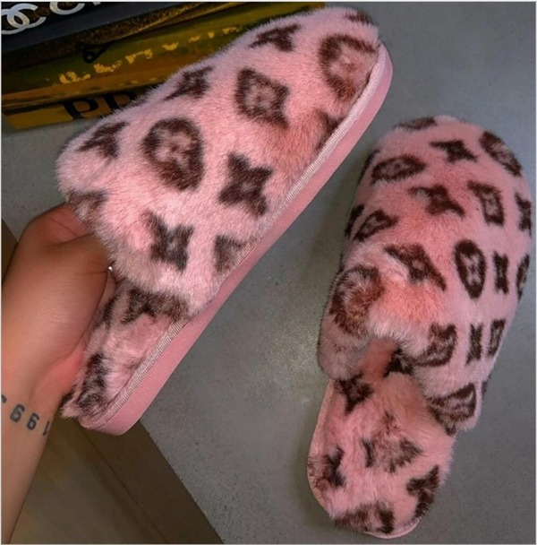Wholesale suede plastic sole flat slippers JDC-SD-GSXC006 Slippers JoyasDeChina pink color 36 Wholesale Jewelry JoyasDeChina Joyas De China