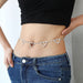 Wholesale Summer Bikini Beach Silver Plated Rhinestone Waist Chain JDC-BJ-TZ002 Body Jewelry 天缀 Wholesale Jewelry JoyasDeChina Joyas De China