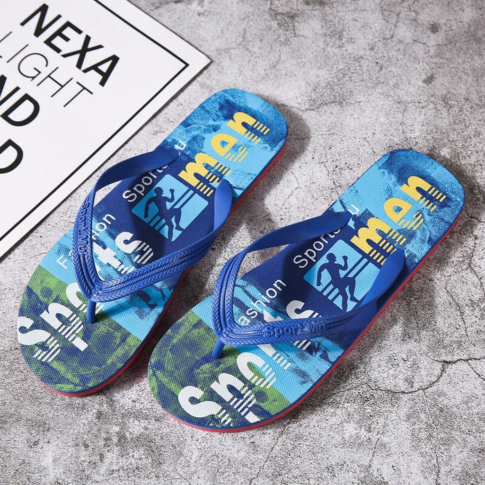 Wholesale Summer Men's Slippers Printing Flip-flops PE Plastic Beach Shoes JDC-SP-MuS001 Slippers 木氏 Wholesale Jewelry JoyasDeChina Joyas De China