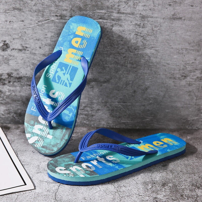 Wholesale Summer Men's Slippers Printing Flip-flops PE Plastic Beach Shoes JDC-SP-MuS001 Slippers 木氏 Wholesale Jewelry JoyasDeChina Joyas De China