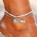 Wholesale Sun Elephant Electroplated Alloy Beach Anklet JDC-AS-YeB008 anklets 烨贝 AF069 Wholesale Jewelry JoyasDeChina Joyas De China