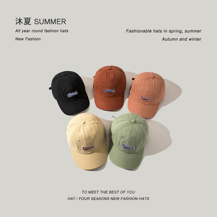 Wholesale sun hat cotton embroidered baseball hat for couples JDC-FH-Muxia009 Fashionhat 沐夏 Wholesale Jewelry JoyasDeChina Joyas De China