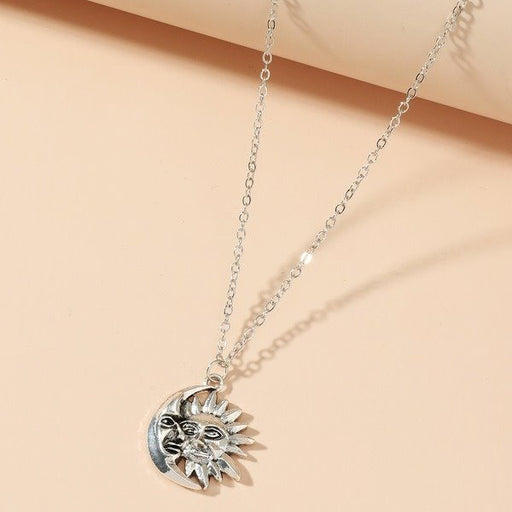 Wholesale Sun Moon Pendant Alloy Necklaces JDC-NE-A065 Necklaces 妙雅 Wholesale Jewelry JoyasDeChina Joyas De China