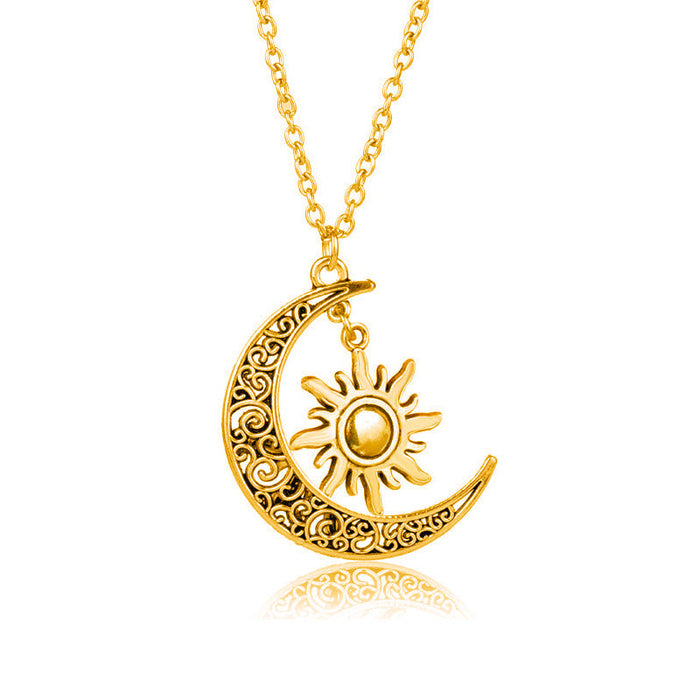Wholesale Sun Moon Pendant Alloy Necklaces JDC-NE-A095 Necklaces 妙雅 1 Wholesale Jewelry JoyasDeChina Joyas De China
