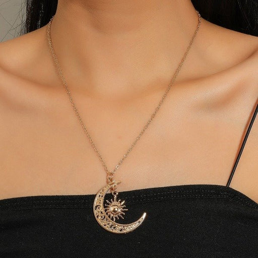 Wholesale Sun Moon Pendant Alloy Necklaces JDC-NE-A095 Necklaces 妙雅 Wholesale Jewelry JoyasDeChina Joyas De China