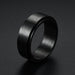 Wholesale Sun Star Moon Trick Cat rotatable stainless steel ring JDC-RS-ts095 Rings 腾穗 8MM all black matte No. 6 Wholesale Jewelry JoyasDeChina Joyas De China