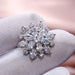 Wholesale Sunflower Double Zircon Stud Earrings JDC-ES-Caos002 Earrings 曹适 Wholesale Jewelry JoyasDeChina Joyas De China