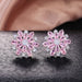 Wholesale Sunflower Double Zircon Stud Earrings JDC-ES-Caos002 Earrings 曹适 7 Wholesale Jewelry JoyasDeChina Joyas De China