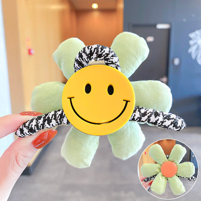 Wholesale sunflower hairpin female Xia hounao hairpin JDC-HC-I175 Hair clips JoyasDeChina 6# light green flower smiling face Wholesale Jewelry JoyasDeChina Joyas De China