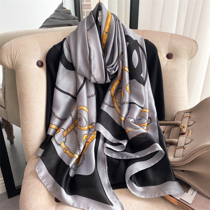 Wholesale sunshade shawl thin scarf JDC-SF-SL086 scarf JoyasDeChina D007 gray Above 175cm Wholesale Jewelry JoyasDeChina Joyas De China