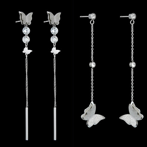 Wholesale super Fairy Butterfly minority stainless steel earrings JDC-ES-RXSFL012 Earrings 尚芙乐 Wholesale Jewelry JoyasDeChina Joyas De China