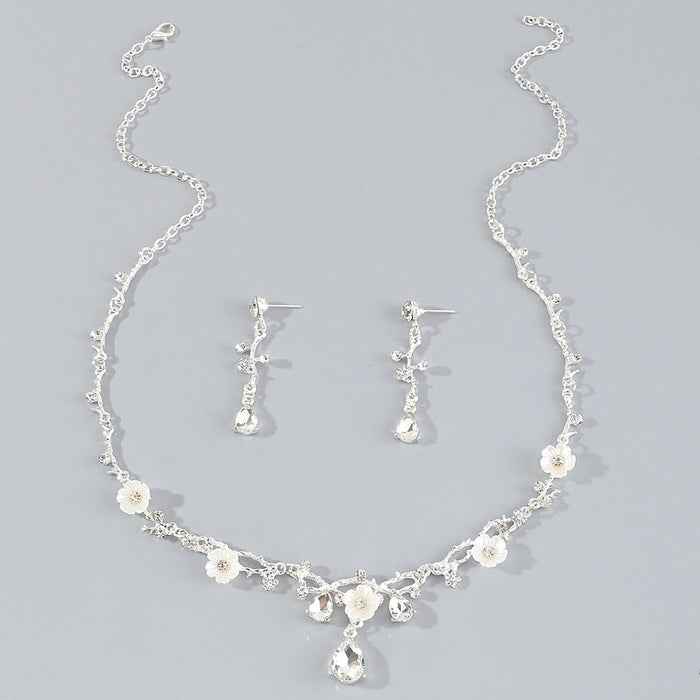 Wholesale super flash Flower Rhinestone Necklace JDC-NE-E318 necklaces 奈珠 Wholesale Jewelry JoyasDeChina Joyas De China