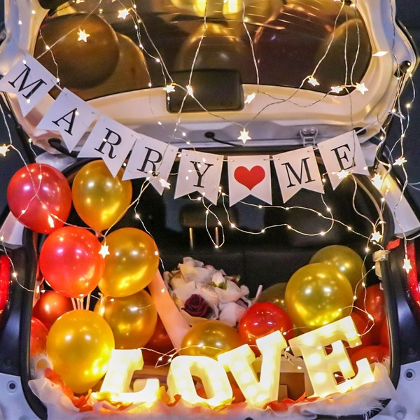 Wholesale Surprise Proposal Latex/Aluminum Film Balloon Set Confession Decoration Trunk JDC-BL-Qih001 祺惠 Wholesale Jewelry JoyasDeChina Joyas De China