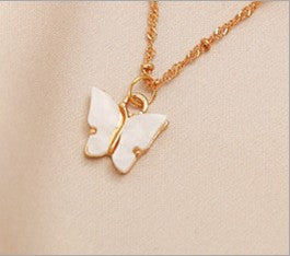 Wholesale sweet butterfly necklace JDC-NE-RL001 NECKLACE JoyasDeChina blue Wholesale Jewelry JoyasDeChina Joyas De China