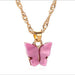 Wholesale sweet butterfly necklace JDC-NE-RL001 NECKLACE JoyasDeChina Orange Wholesale Jewelry JoyasDeChina Joyas De China
