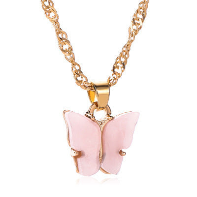 Wholesale sweet butterfly necklace JDC-NE-RL001 NECKLACE JoyasDeChina white Wholesale Jewelry JoyasDeChina Joyas De China