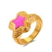 Wholesale sweet star ring JDC-RS-A412 Rings JoyasDeChina 03kc Gold Pink Wholesale Jewelry JoyasDeChina Joyas De China